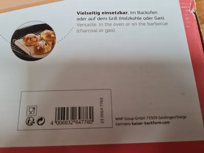 KAISER Pizzastein rechteckig 38x30cm Backofen Grill Beige Praktisch