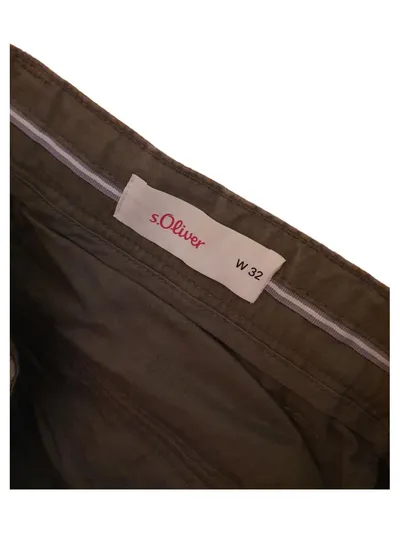 s.Oliver Herren Cargo Shorts Bermuda Oliv Grün W32 Baumwolle
