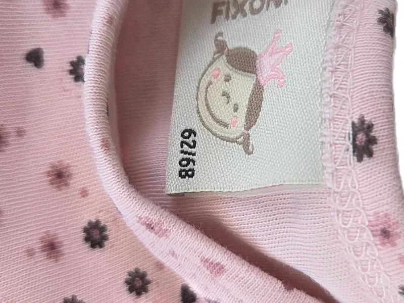 Fixoni Baby Mädchen Langarmshirt Gr. 62/68 Rosa Baumwolle Charmant 4