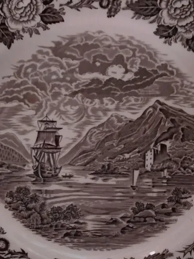 Enoch Wedgwood Wandteller Lochs of Scotland Vintage Porzellan Landschaft 25cm