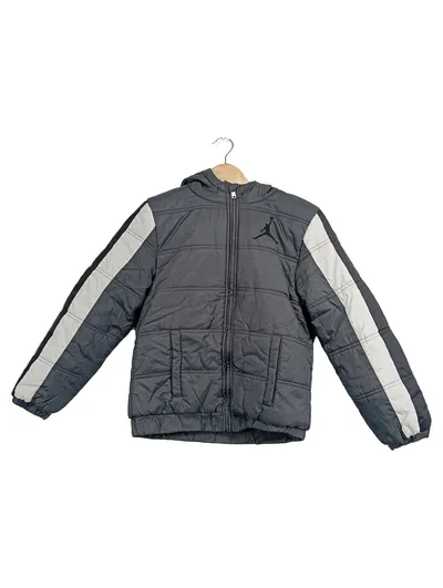 Jordan Kinder Steppjacke mit Kapuze Gr. 147 Grau Sportlich