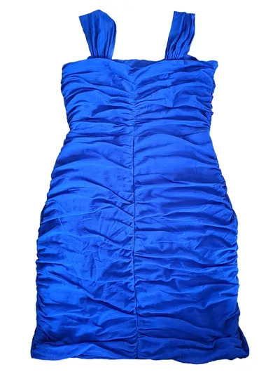 Jane Norman Damen Festliches Kleid Gr. 38 M Blau Elegant Strass Minikleid