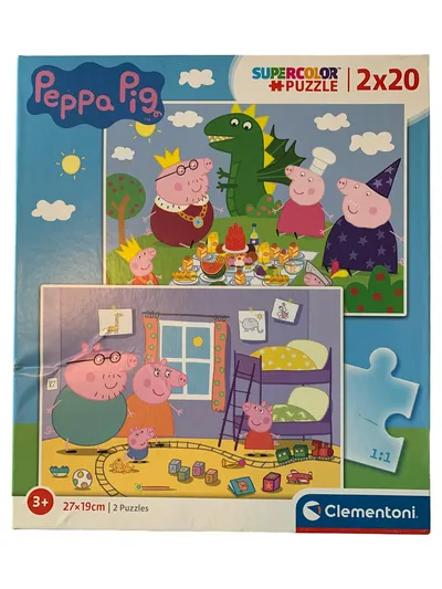 Clementoni Peppa Pig Supercolor Puzzle 2x20 Teile ab 3 Jahre 27x19cm