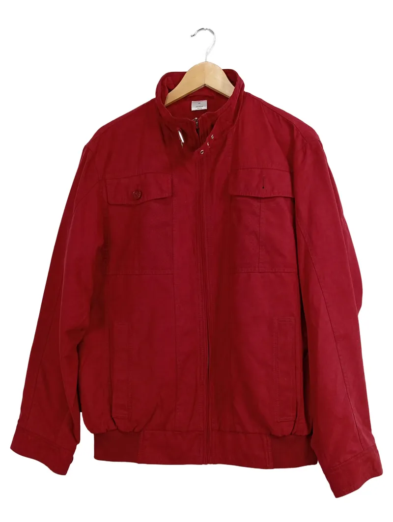 Babista Herren Sweatjacke Rot Gr. 48/M Casual Baumwolle Reißverschluss 1