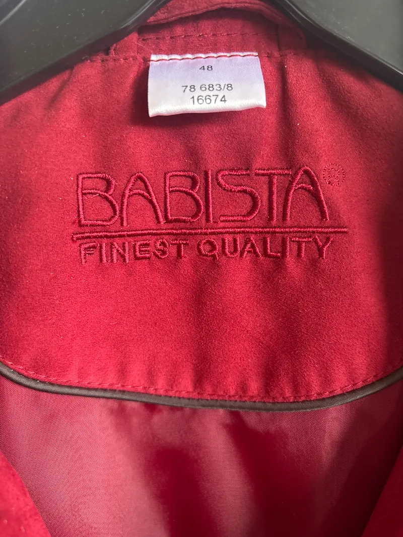 Babista Herren Sweatjacke Rot Gr. 48/M Casual Baumwolle Reißverschluss 8