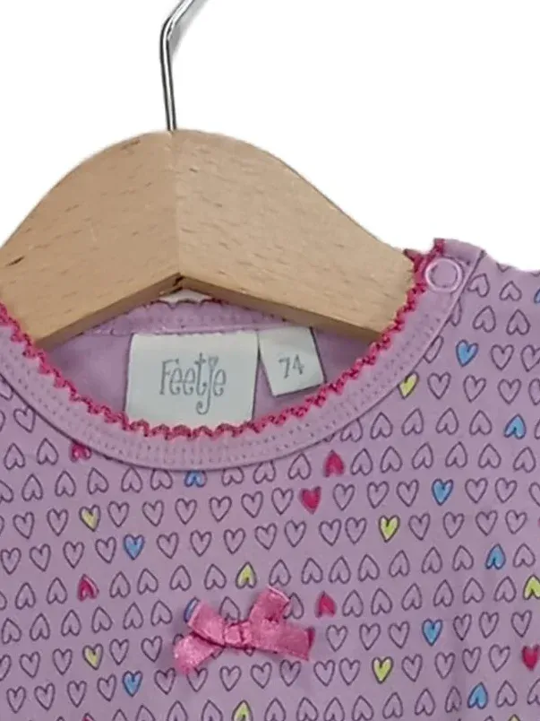 Feetje Mädchen Schlafanzug Gr. 74 Lila Baumwolle Baby Frühjahr Sommer 4