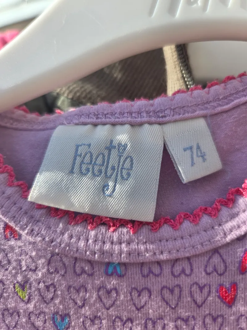Feetje Mädchen Schlafanzug Gr. 74 Lila Baumwolle Baby Frühjahr Sommer 5