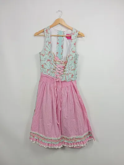 Krüger Madl Dirndl Trachtenkleid Damen 36/S Mehrfarbig Blumenmuster