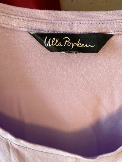 Ulla Popken T-Shirt Damen Gr. 58/60 Lila Oversize Knoten Baumwolle