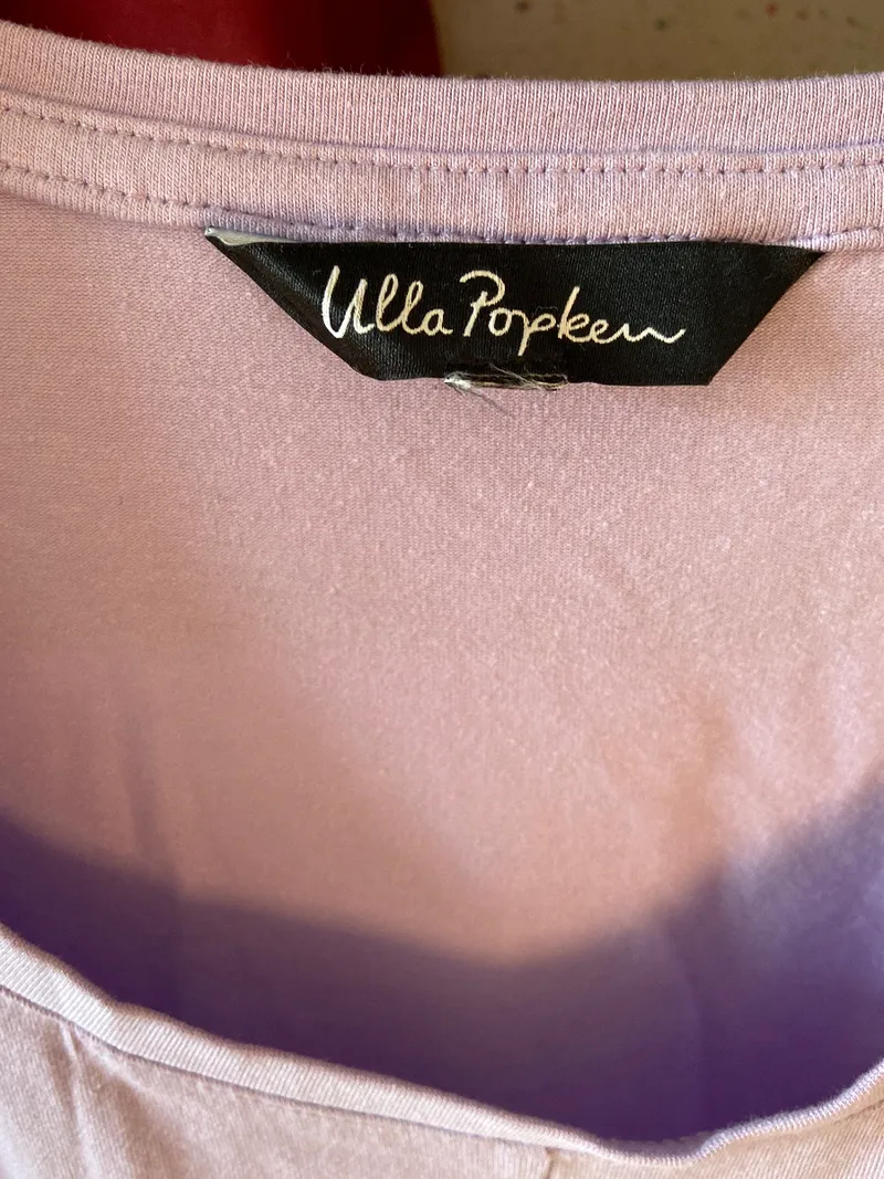 Ulla Popken T-Shirt Damen Gr. 58/60 Lila Oversize Knoten Baumwolle 2