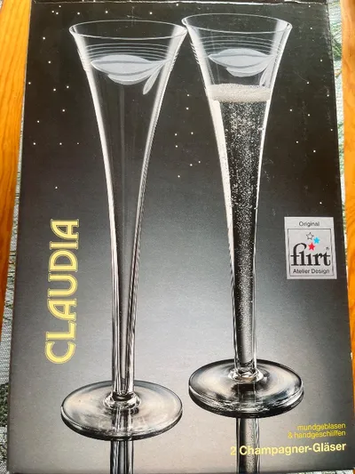 Flirt Claudia Sektgläser 2er Set Transparent Glas 23cm