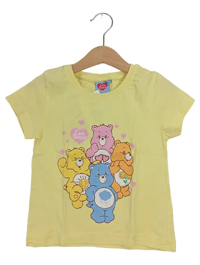Care Bears Kinder T-Shirt Gr. 98 Gelb Tiermotive Kurzarm Casual