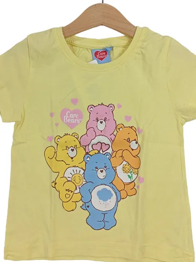 Care Bears Kinder T-Shirt Gr. 98 Gelb Tiermotive Kurzarm Casual