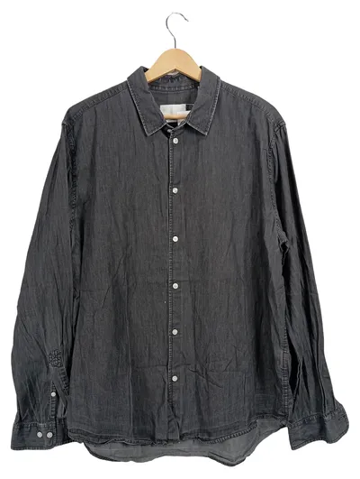 Samsøe & Samsøe Herren Business Hemd Grau 2XL Baumwolle Modern