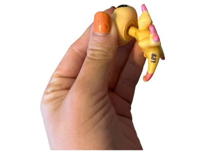 Littlest Pet Shop Gecko Figur LPS Eidechse Gelb Orange Pink Sammelfigur Tier