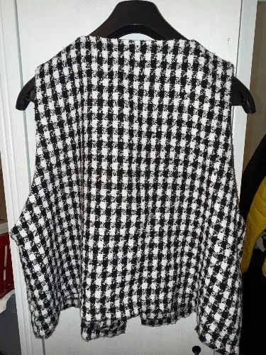 Cobra Damen Anzugweste kariert Gr. 38 Elegant Business Schwarz
