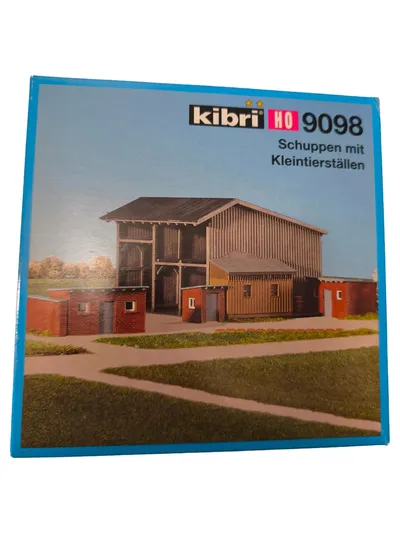 Kibri HO 9098 Schuppen mit Kleintierställen Modellbausatz H0