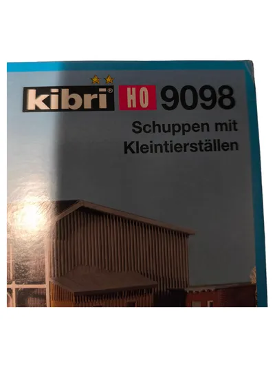 Kibri HO 9098 Schuppen mit Kleintierställen Modellbausatz H0