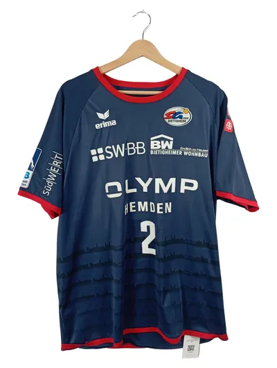 ERIMA Handball Trikot SG BBM Bietigheim Herren XXL Blau Nr. 2 Olymp