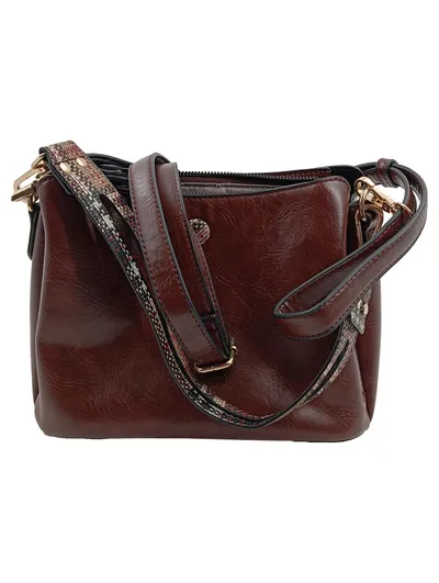 Emily & Noah Damen Umhängetasche Handtasche Braun Polyurethan