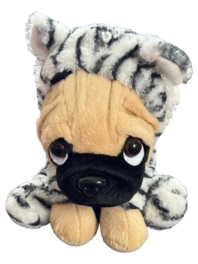 Flo's Toys Kuscheltier Mops Animal-Print Mehrfarbig 30cm
