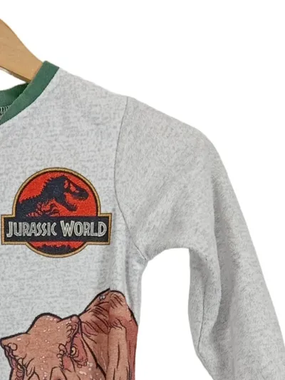 Jurassic World Kinder Schlafanzug Dinosaurier Grau Gr. 98-104 Polyester