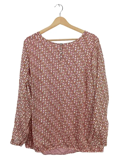 Bexleys Woman Bluse Damen Gr. 44 Rosa Paisley Langarm Modern