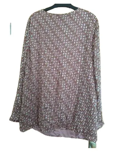 Bexleys Woman Bluse Damen Gr. 44 Rosa Paisley Langarm Modern