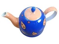 Cha Cult Teekanne Blumenmuster Blau 17 cm Farbenfroh Handbemalt 1