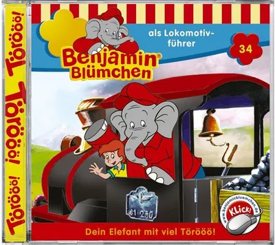 Benjamin Blümchen Folge 34 Hörspiel CD Lokomotive Kiddinx Kinder