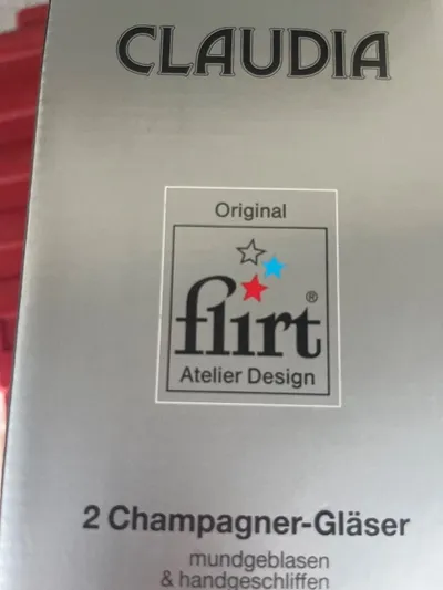 Flirt CLAUDIA Sektgläser 2er Set Elegant Transparent Glas 26cm
