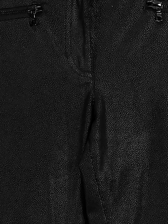 CAMBIO Damen Lederhose Gr. 34 Schwarz Kunstleder Slim Fit 3