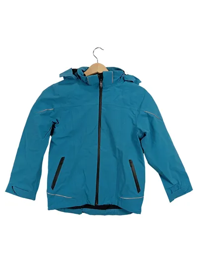 Engelbert Strauss Kinder Outdoorjacke Blau Kapuze Gr. 140 Herbst Winter