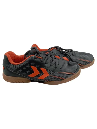 Hummel Sportschuhe Kinder Gr. 36 Schwarz Orange Hallenschuhe Turnschuhe