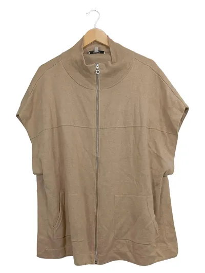 C&A Damen Strickjacke Kapuzenjacke Beige Einheitsgröße Casual