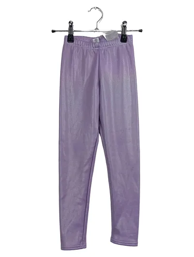 Dopo Dopo Glitzer Leggings Kinder Mädchen Lila Metallic Gr. 128