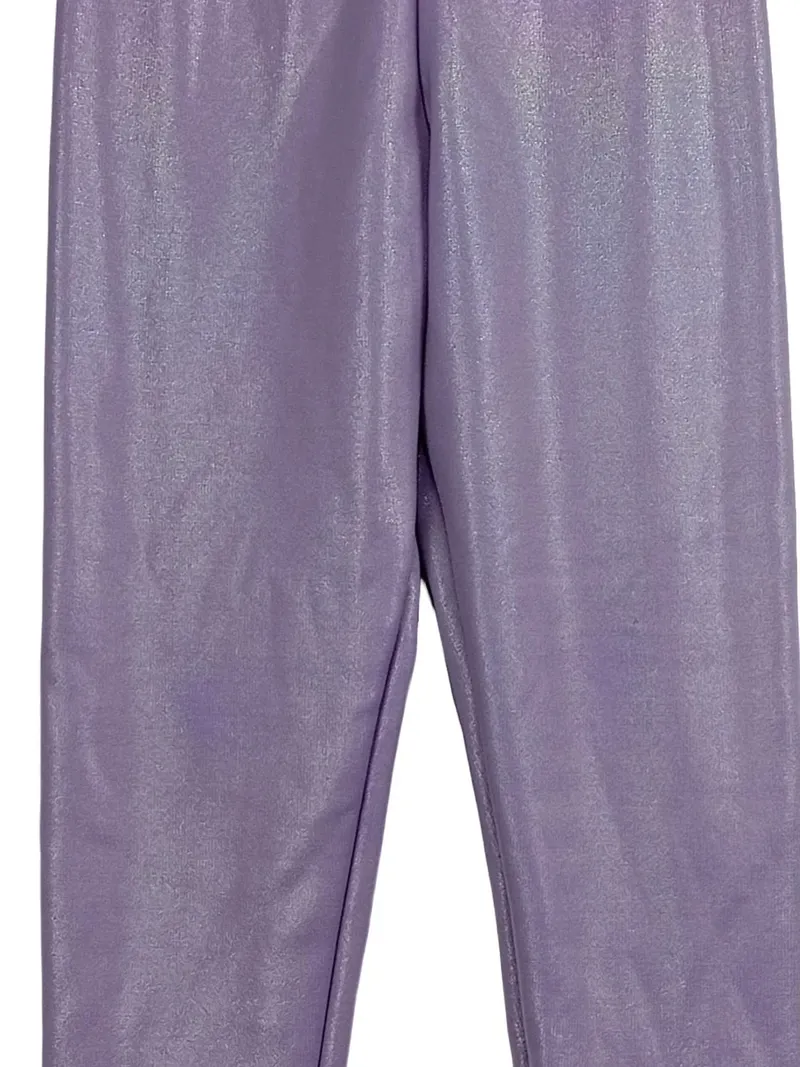 Dopo Dopo Glitzer Leggings Kinder Mädchen Lila Metallic Gr. 128 3
