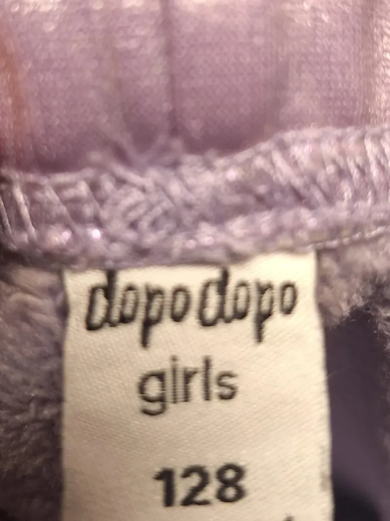 Dopo Dopo Glitzer Leggings Kinder Mädchen Lila Metallic Gr. 128 7