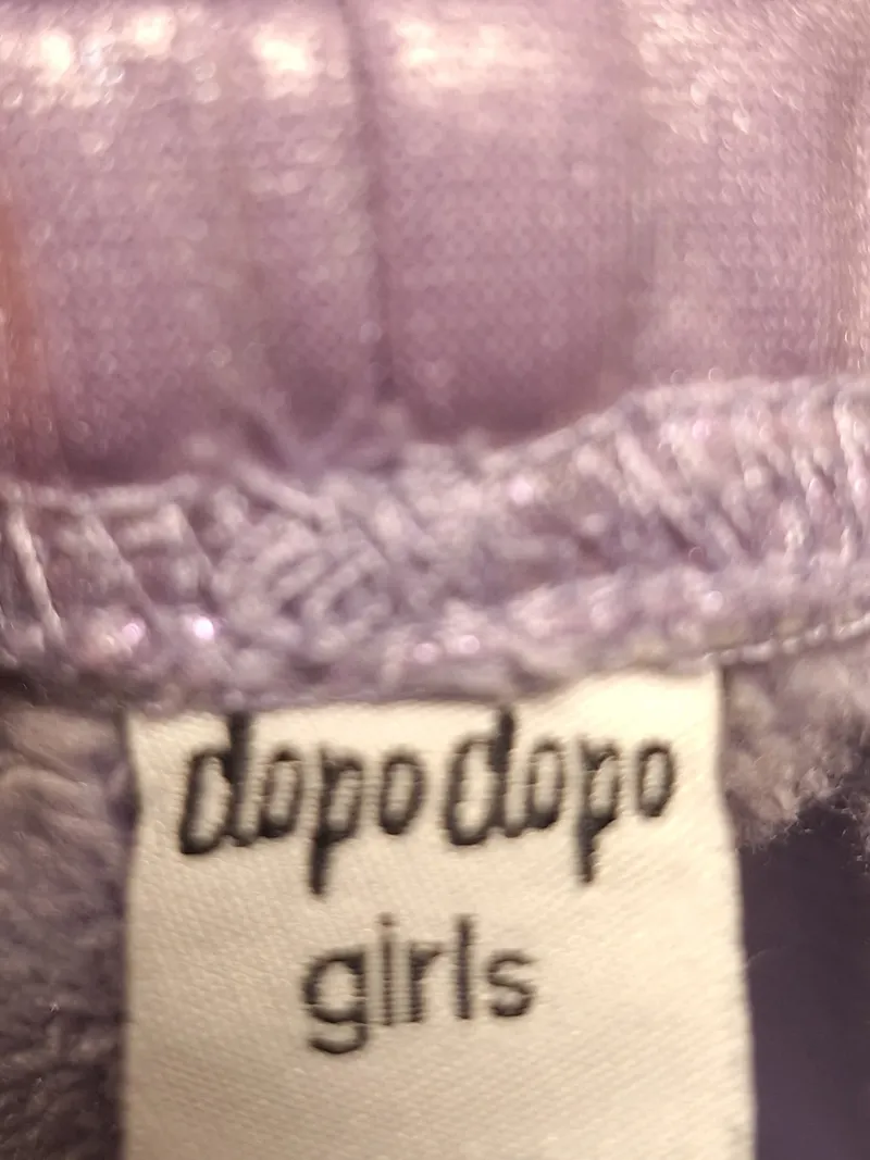 Dopo Dopo Glitzer Leggings Kinder Mädchen Lila Metallic Gr. 128 8