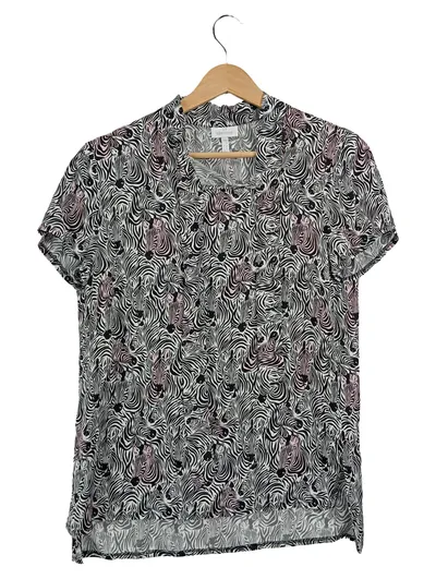 Sportalm Damen Bluse Zebradesign Gr. 36/S Mehrfarbig Kurzarm