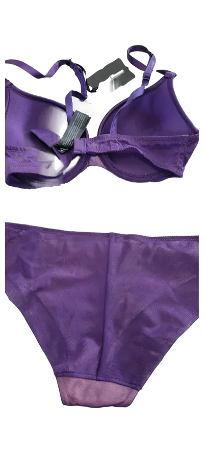 Chantal Thomass Damen Unterwäsche Set BH Slip Gr. 36 S Lila Feminin