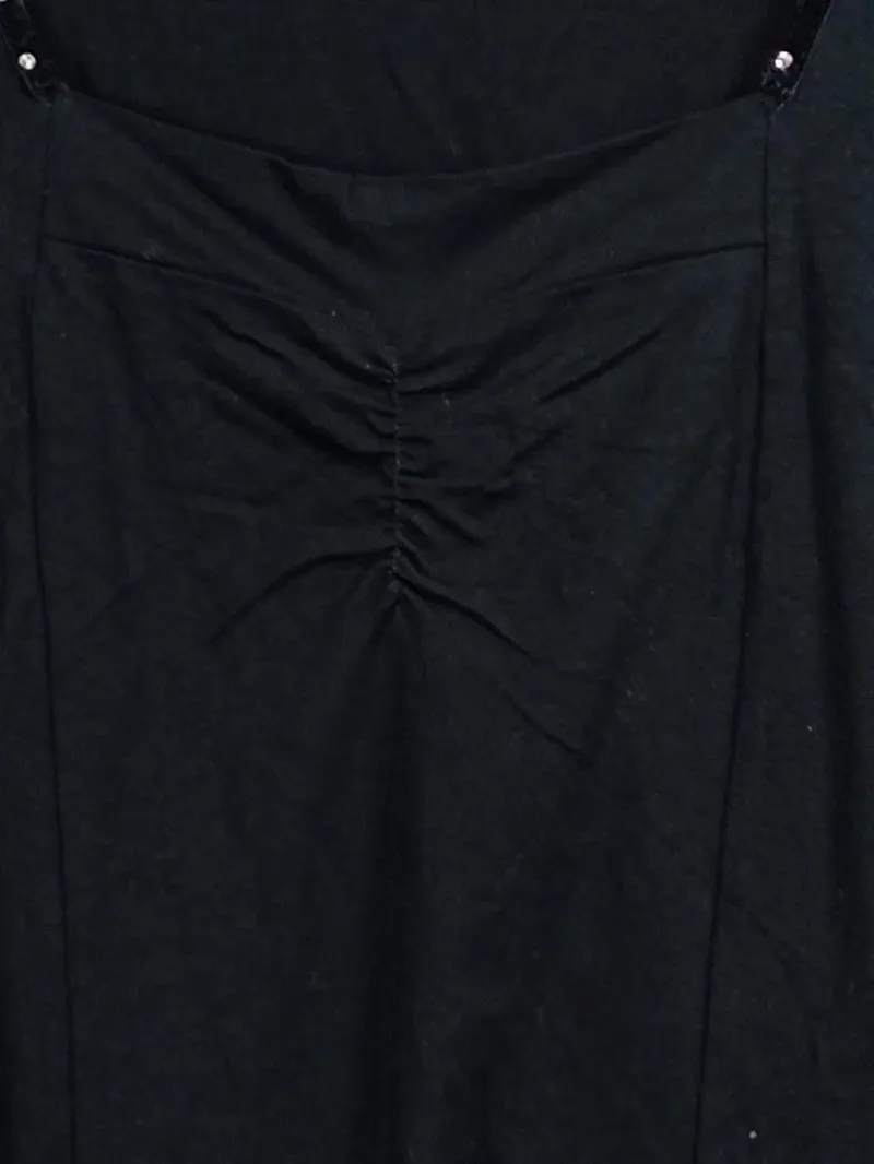 Fair Lady Top Damen 3/4 Arm Viskose Schwarz Gr. 40 L Raffung Strass 3
