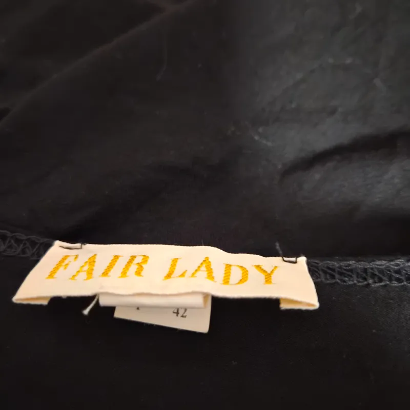 Fair Lady Top Damen 3/4 Arm Viskose Schwarz Gr. 40 L Raffung Strass 4