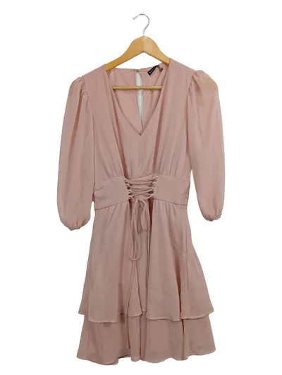 Mohito Damen Festliches Kleid Gr. 36 S Rosa Elegant Rüschen