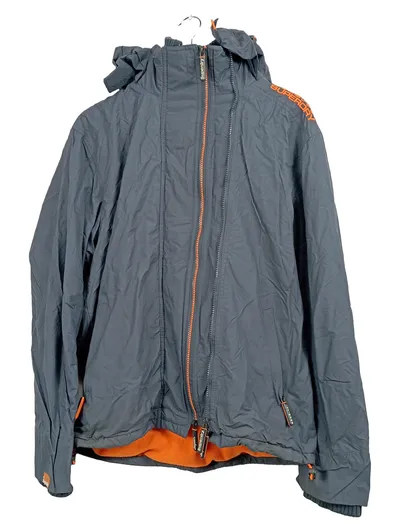 Superdry Professional Windcheater Herren Outdoorjacke Gr. XL Grau Orange