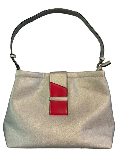 Bulaggi Damen Handtasche Silber Pink Clutch Schultertasche Elegant