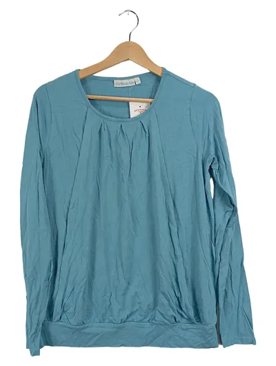 JoJo Maman Bébé Umstandsshirt Langarm Damen Gr. 36/S Türkis Casual