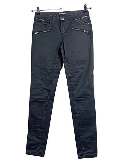Orsay Damen Motorradhose Skinny Baumwolle Grau Gr. W28/36/S