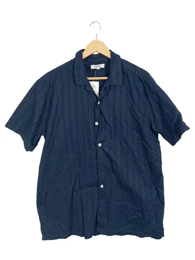 Smog Herren Freizeithemd Kurzarm Blau Gr. 52;XL Baumwolle Casual