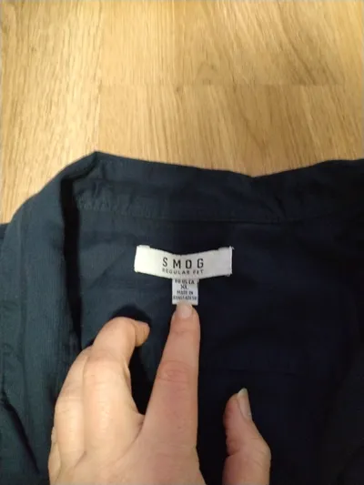 Smog Herren Freizeithemd Kurzarm Blau Gr. 52;XL Baumwolle Casual
